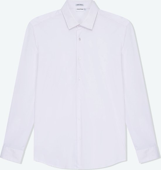Solution Clothing Felix - Casual Overhemd - Kreukvrij - Lange Mouw - Volwassenen - Heren - Mannen - Wit - S
