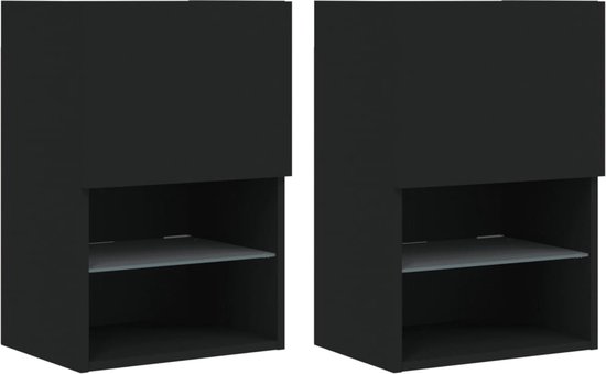vidaXL-Tv-meubels-met-LED-verlichting-2-st-40,5x30x60-cm-zwart
