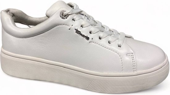 Tamaris 1-23736-42 117 White Leather-sneaker tamaris-veterschoen MT 41