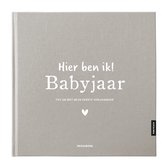 PINKPEACH - Babyjaar Invulboek - Eerste jaar - Linnen - Taupe