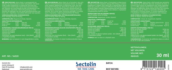 Sectolin - Nervo Paste - Ontspanning - 30 ml - Sectolin