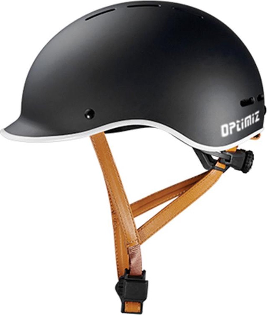 Fietshelm urban optimiz EN1078 zwart M (57-59 cm)
