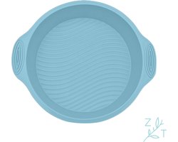 ZijTak - Ronde bakvorm - bakblik - bakken - cake - taart - gebak vorm - taartvorm - silicone - blauw