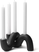 Moderne Golvende Kaarsenhouders set - Zwart Keramiek - Kandelaar - Decoratie