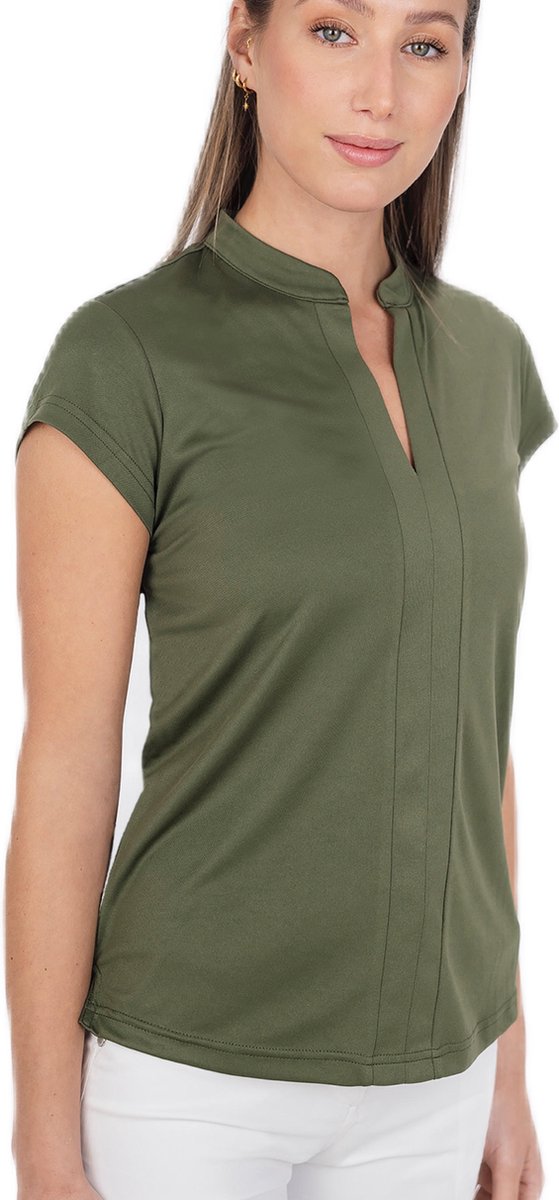 Func Factory dames Poloshirt Ace olijfgroen maat 40 van Func Factory — afbeelding 4