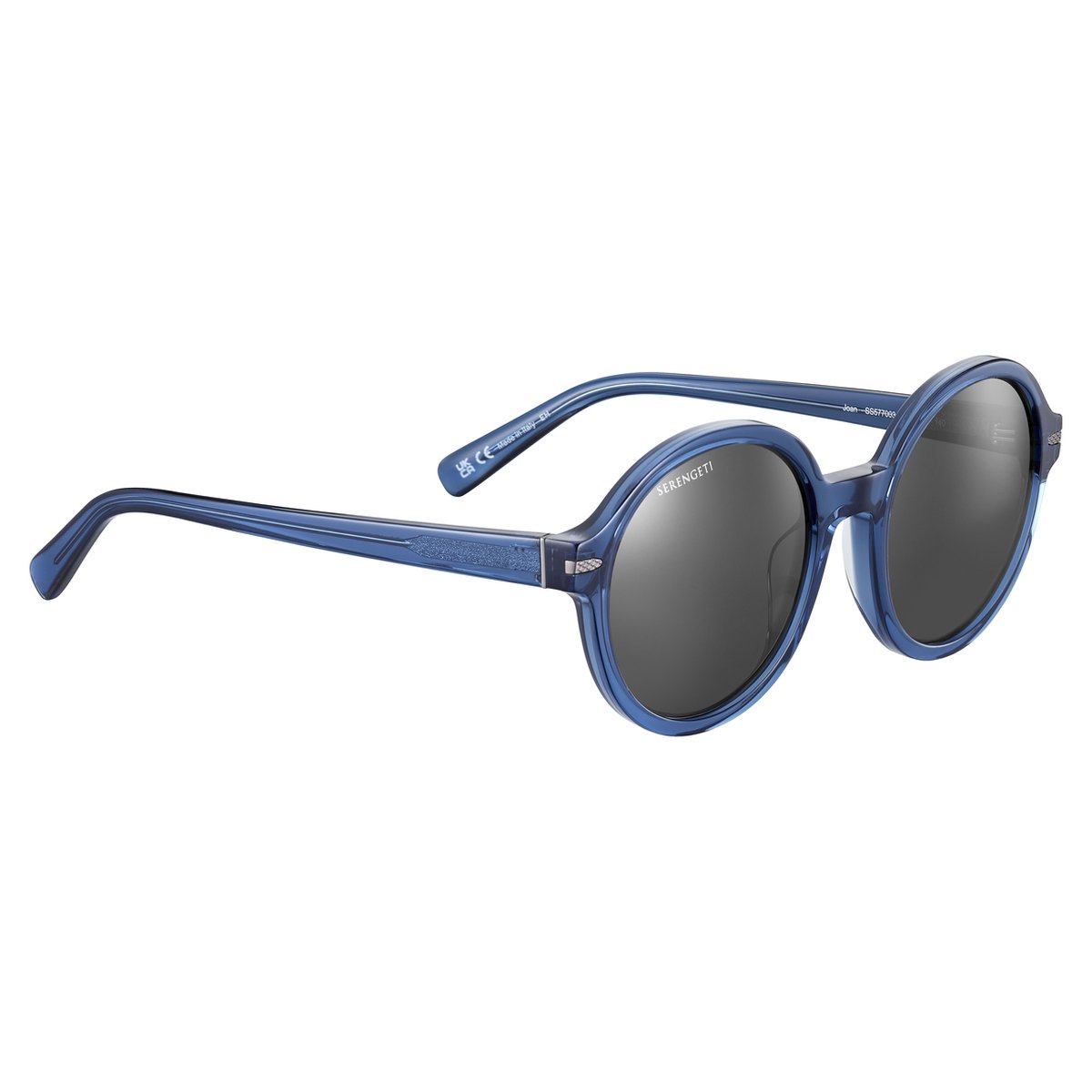 Serengeti Joan SS577003 Shiny Transparent Fed Blue Polarized Smoke