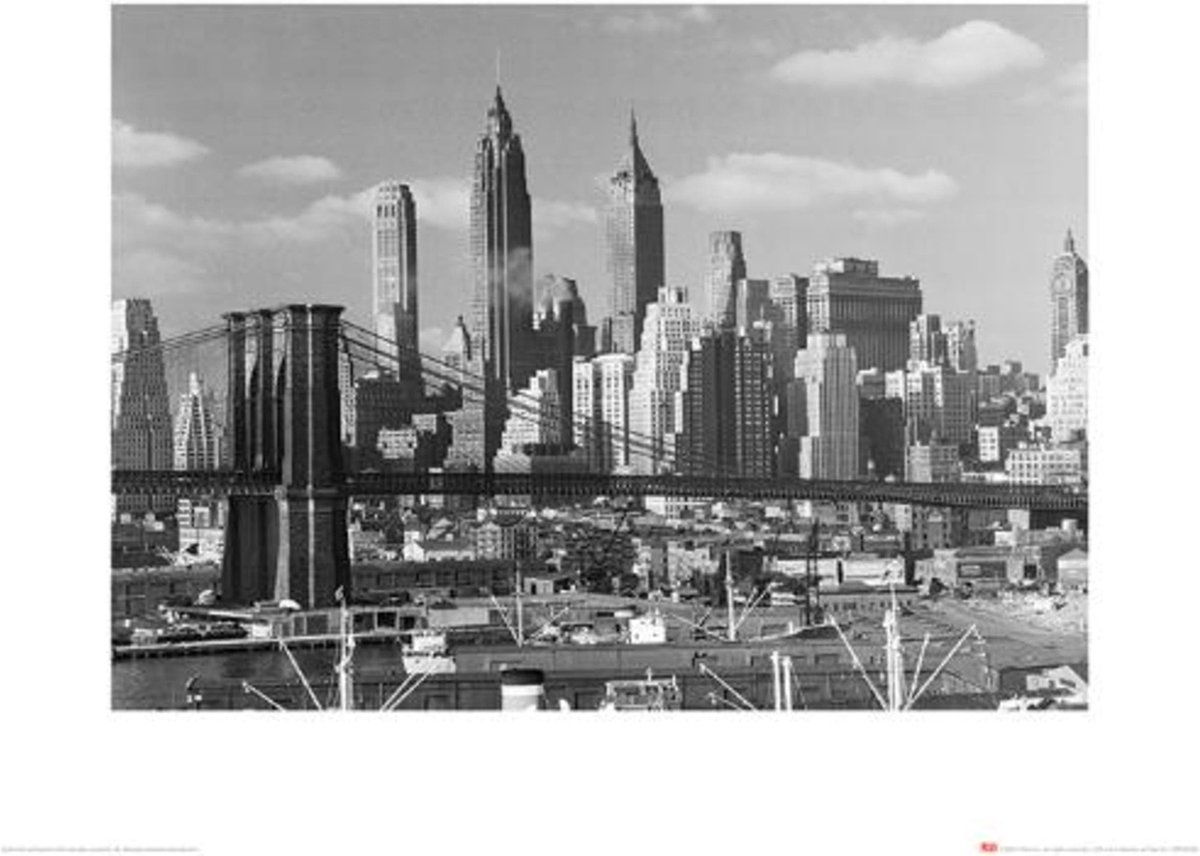 Pyramid Kunstdruk Time Life - Lower Manhattan Skyline 1948 40x50cm Divers
