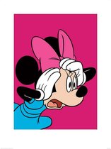 Kunstdruk Minnie Mouse Shocked 60x80cm