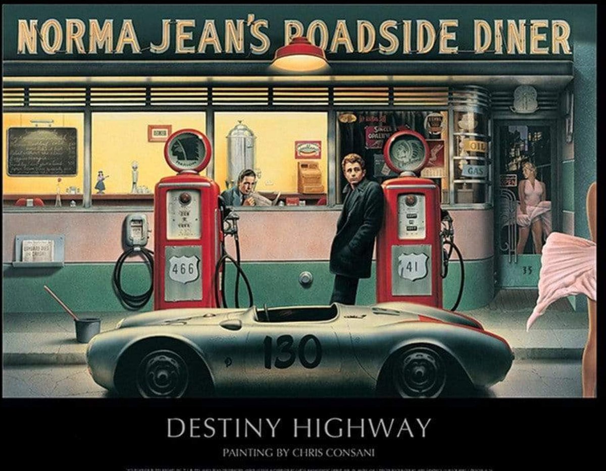 Pyramid Kunstdruk Chris Consani - Destiny Highway 80x60cm Divers