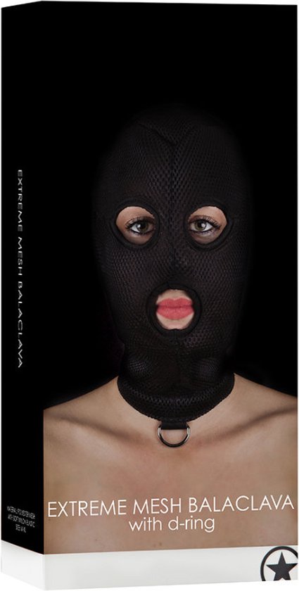 BDSM masker van netstof met D-ring