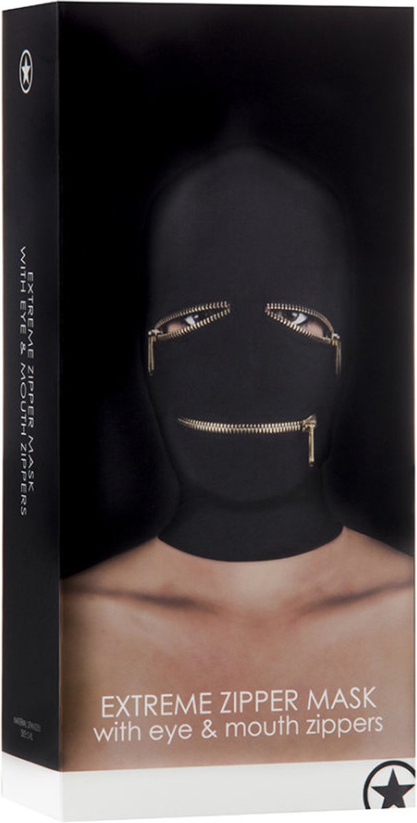 Goedkoopste BDSM masker met ritsjes over de ogen en mond