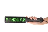 Shots - Ouch! OU872GLO - 'Naughty'' Paddle - Glow in the Dark - Black/Neon Green