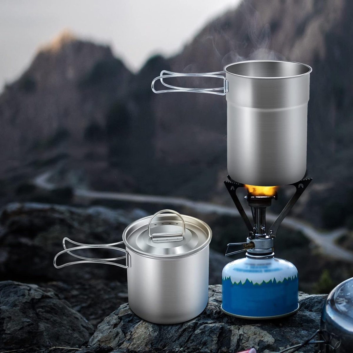 Tasses de camping de 0 ml avec poignées pliantes, tasse à