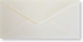 50 Luxe enveloppen - DIN Lang 11x22cm - Crème - 110 Grams - 110x220mm - Puntklepsluiting