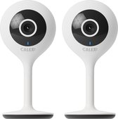Calex Smart Mini Indoor Camera - Set van 2 stuks - Babyfoon Wifi Camera - Full HD met Nachtzicht Camera Beveiliging - Tweeweg Audio - Uitbreidbaar via MicroSD-kaart of Cloud