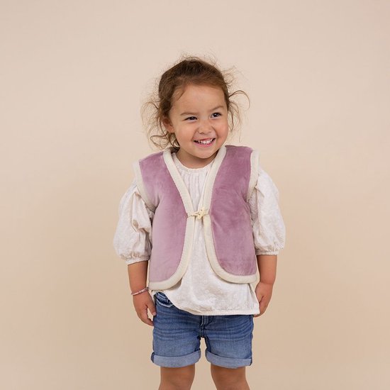 Kids Vest Wool With Velvet Lila