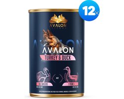 Avalon Petfood – Hondenvoer Natvoer – Eend & Kalkoen – 12 blikken x 410 gram
