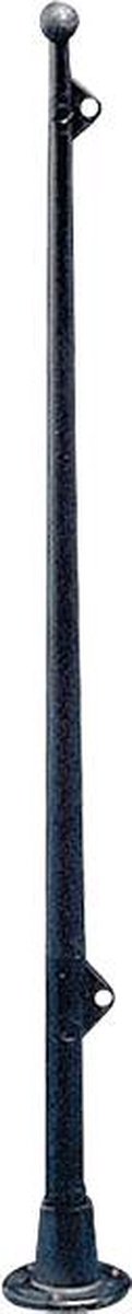 Vlaggenstok inclusief houder - kunststof - Lengte 29 cm