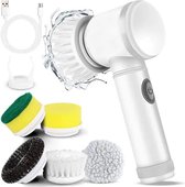 COCHO® Elektrische Reinigingsborstel 5 Verschillende Opzetborstels - Schoonmaak borstel - Schrobber - Multifunctioneel - Oplaadbaar - Draadloos -