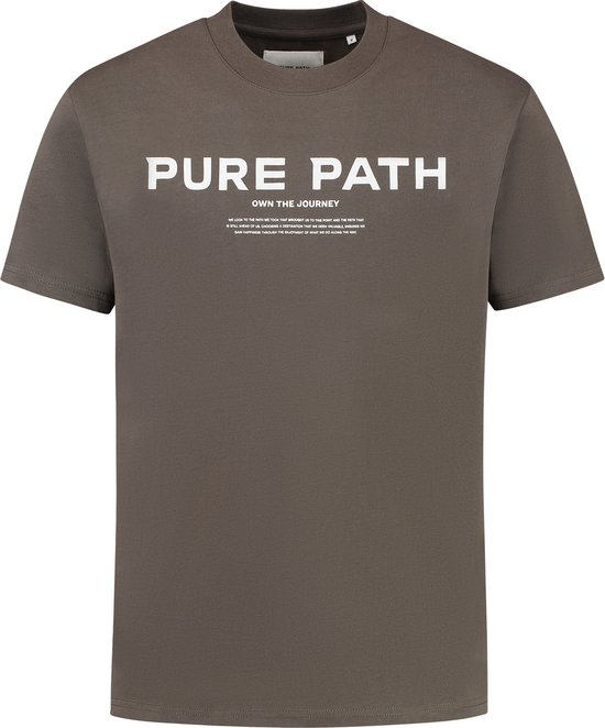 Purewhite - Heren Loose Fit T-shirts Crewneck SS - Brown - Maat L