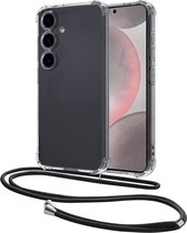Hoes Geschikt voor Samsung S24 Plus Hoesje Transparant Met Telefoonkoord Cover Shock Proof Case Koord Hoes.