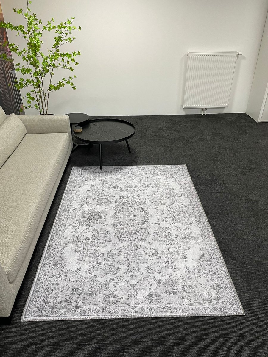 Floortraders - Vintage vloerkleed - Grijs - 140x200
