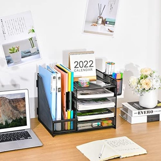 OSCO Bruine bureau-organizer van imitatieleer