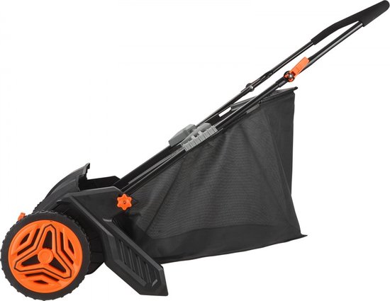 handgrasmaaier 53,5cm veegbreedte handgrasmaaier 99L capaciteit van de opvangmand kooimaaier 112x67x90cm handkooimaaier verstelbaar voor het opvegen van bladeren, gemaaid gras, kleine takken — afbeelding 3