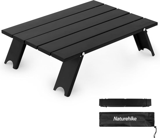 Opvouwbare campingtafel, kleine campingtafel van aluminiumlegering, draagbare picknicktafel, met draagtas, voor outdooractiviteiten, keuken, strand, wandelen, tuin, balkon (rood