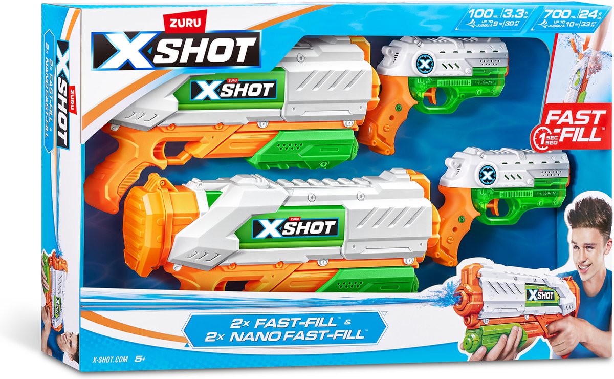 ZURU - XSHOT - Water - Double Fast-Fill and Double Nano Combo Pack van ZURU