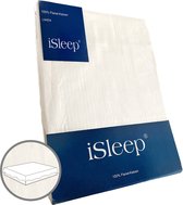 iSleep Flanel Laken - 100% Flanel Katoen - Tweepersoons - 200x270 cm - Licht Beige