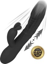 PureVibe® The Magic Pulsing Rabbit Stotende Tarzan Vibrator - Vibrators voor Vrouwen - sex toys voor vrouwen - Seksspeeltjes - Zwart