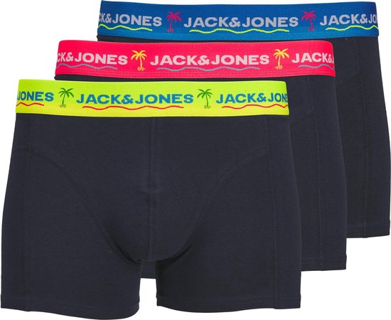 JACK & JONES Jacthomas solid trunks (3-pack) - heren boxers normale lengte - blauw - Maat: XXL