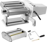 Dakta® Machine à pâtes électrique Machine à pâtes, 9 niveaux 0,3-3 mm Machine à pâtes réglable Machine à pâtes pour lasagnes, raviolis, spaghettis, tagliatelles, coupe-pâtes en acier inoxydable résistant à la corrosion
