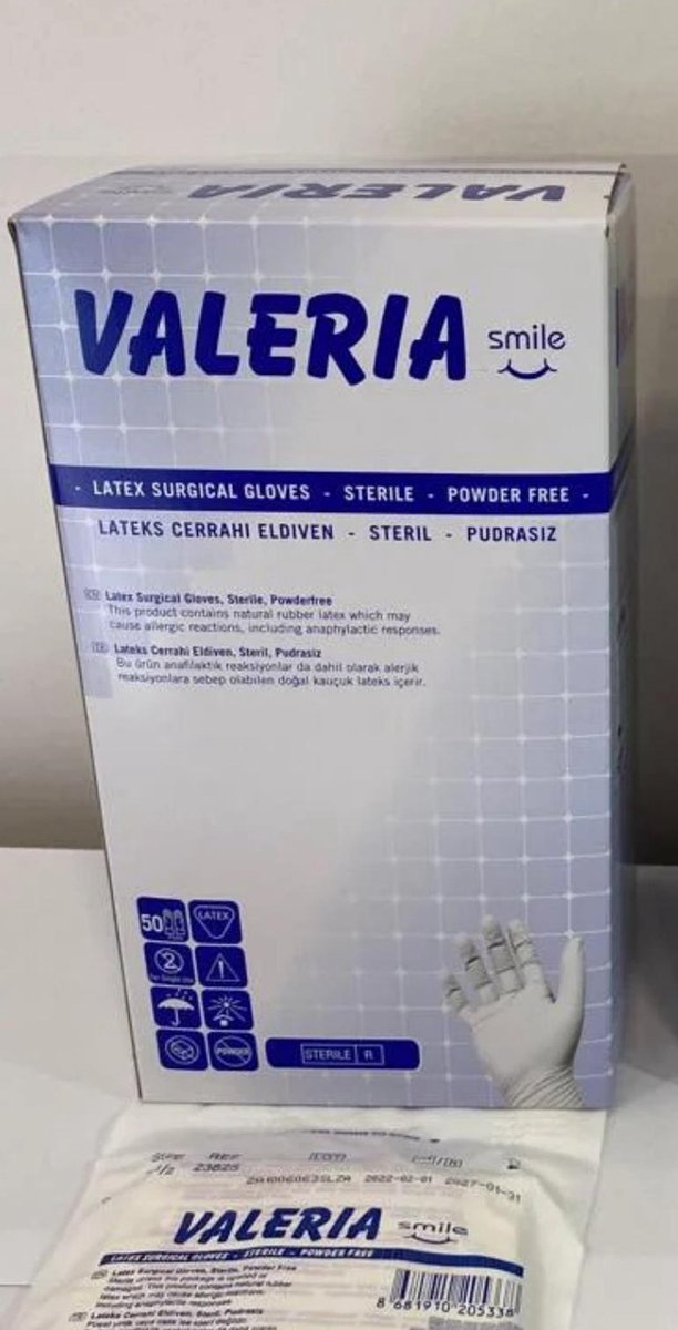 Goedkoopste Poederachtig Handschoenen- Steriel -Chirurgische Latex powdered / Surgical Gloves -Sterile- Maat _6-1/2