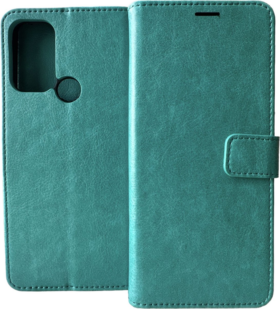 Portemonnee Book Case Hoesje Geschikt voor: Motorola Moto G60s - Mint groen