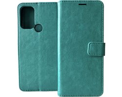 Portemonnee Book Case Hoesje Geschikt voor: Motorola Moto G60s - Mint groen