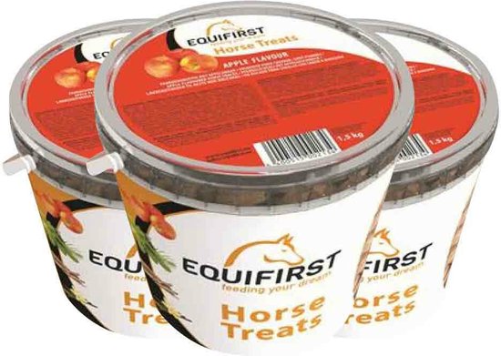 3x EquiFirst Horse Treats Appel 1,5 kg