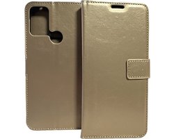 Portemonnee Book Case Hoesje Geschikt voor: Motorola Moto G60s goud