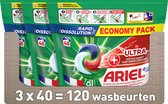 Dosettes Ariel All-In-One avec ultra détachant - 120 lavages/capsules (3 x 40)