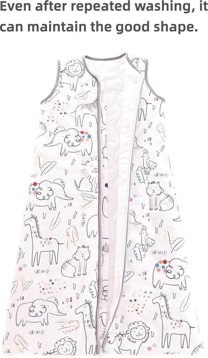 Image of ademend 100% katoen mousseline zachte inbakerdeken | Unisex slaapzak voor babymeisjes en jongens 90cm/Baby Höhe 85-95cm