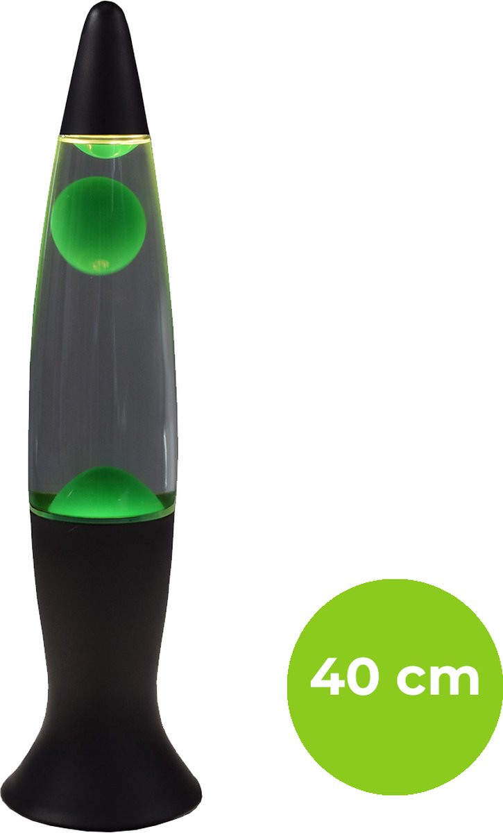 Chilitec GmbH Chilitec Lavalamp voor Kinderen Groen 40 cm Tafellamp kinderkamer De Ideale Sfeerlamp Nachtlampje Volwassenen Mooie Kleurtoon