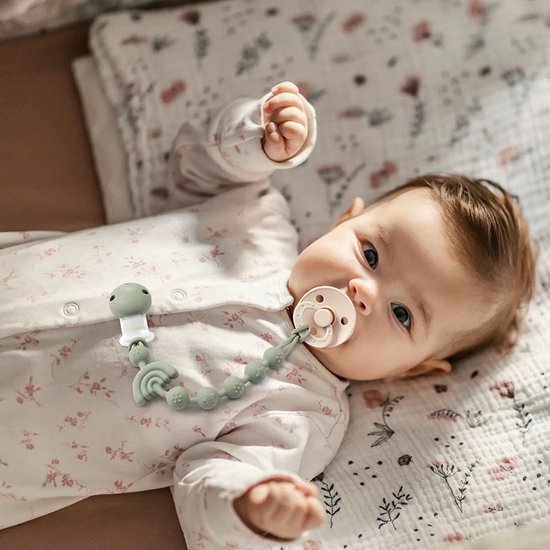 Silicone Speenkoord - Groen - Speenketting - Speenketting - Baby - Speen - Jongen en Meisje - Kraamcadeau van Little Moonodule. — afbeelding 5