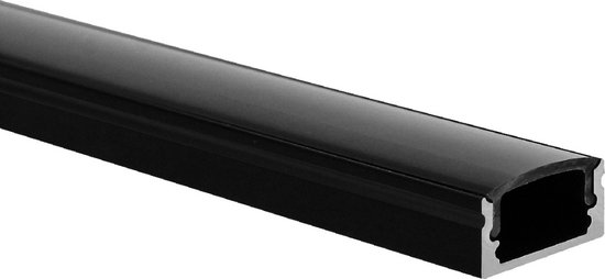 LED profiel ZWART - 8mm - 1 meter - zwarte diffuser