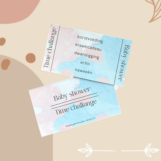 Time Challenge - Babyshower - Spel - 30 Seconds - Babyshower spellen ...