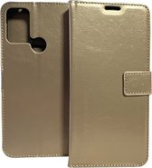 Portemonnee Book Case Hoesje Geschikt voor: Motorola Moto G10 / G20 / G30 -  goud