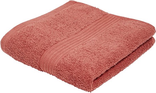 Badhanddoek effen ESSENTIAL - Rood - 50x90 cm