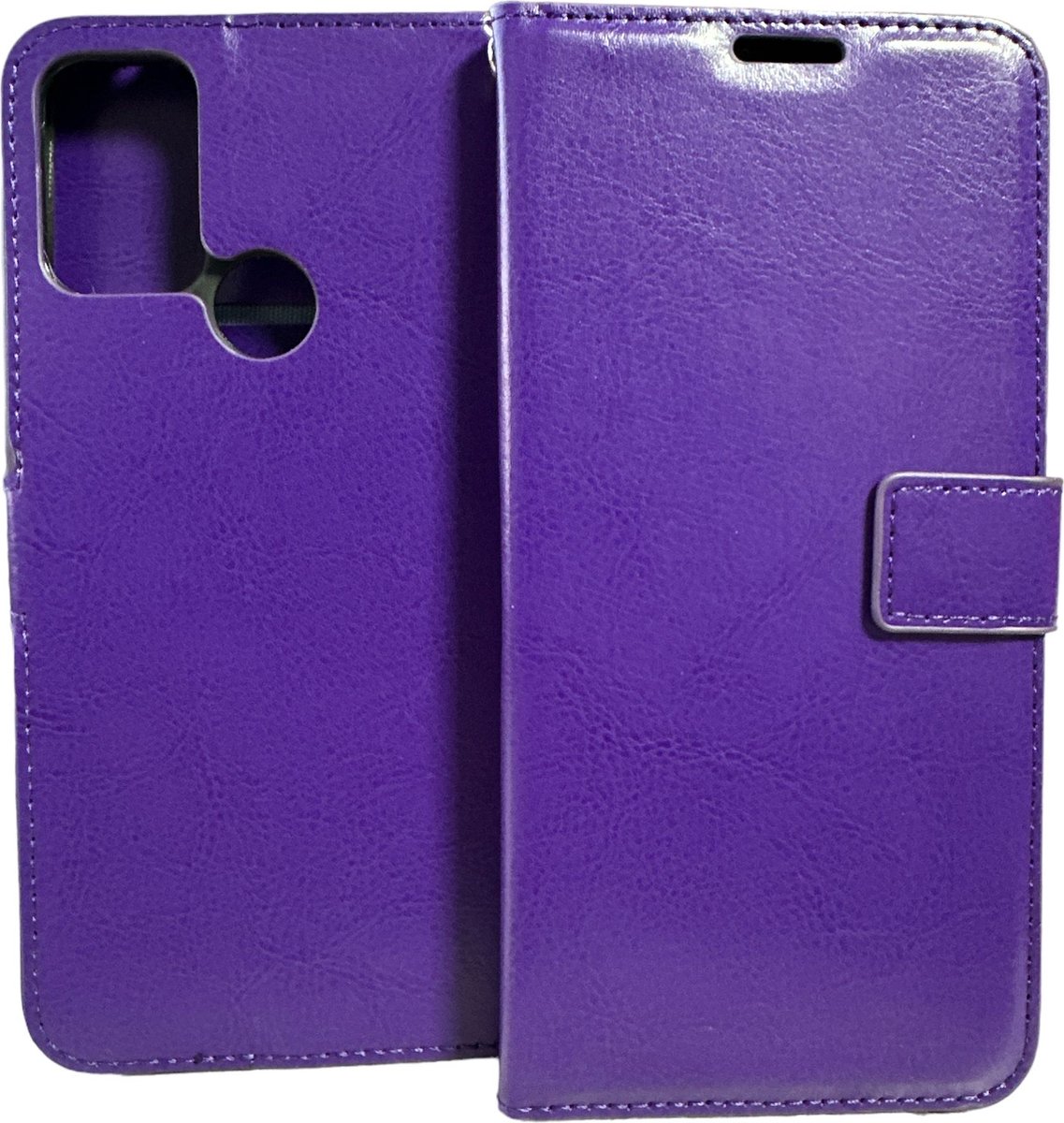 Portemonnee Book Case Hoesje Geschikt voor: Motorola Moto G50 Paars