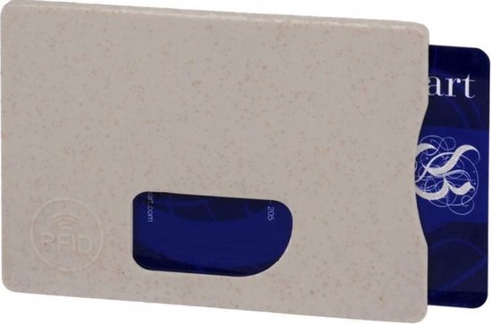 Zafe RFID kaarthouder van hard plastic - Straw Grijs - Gratis Verzonden