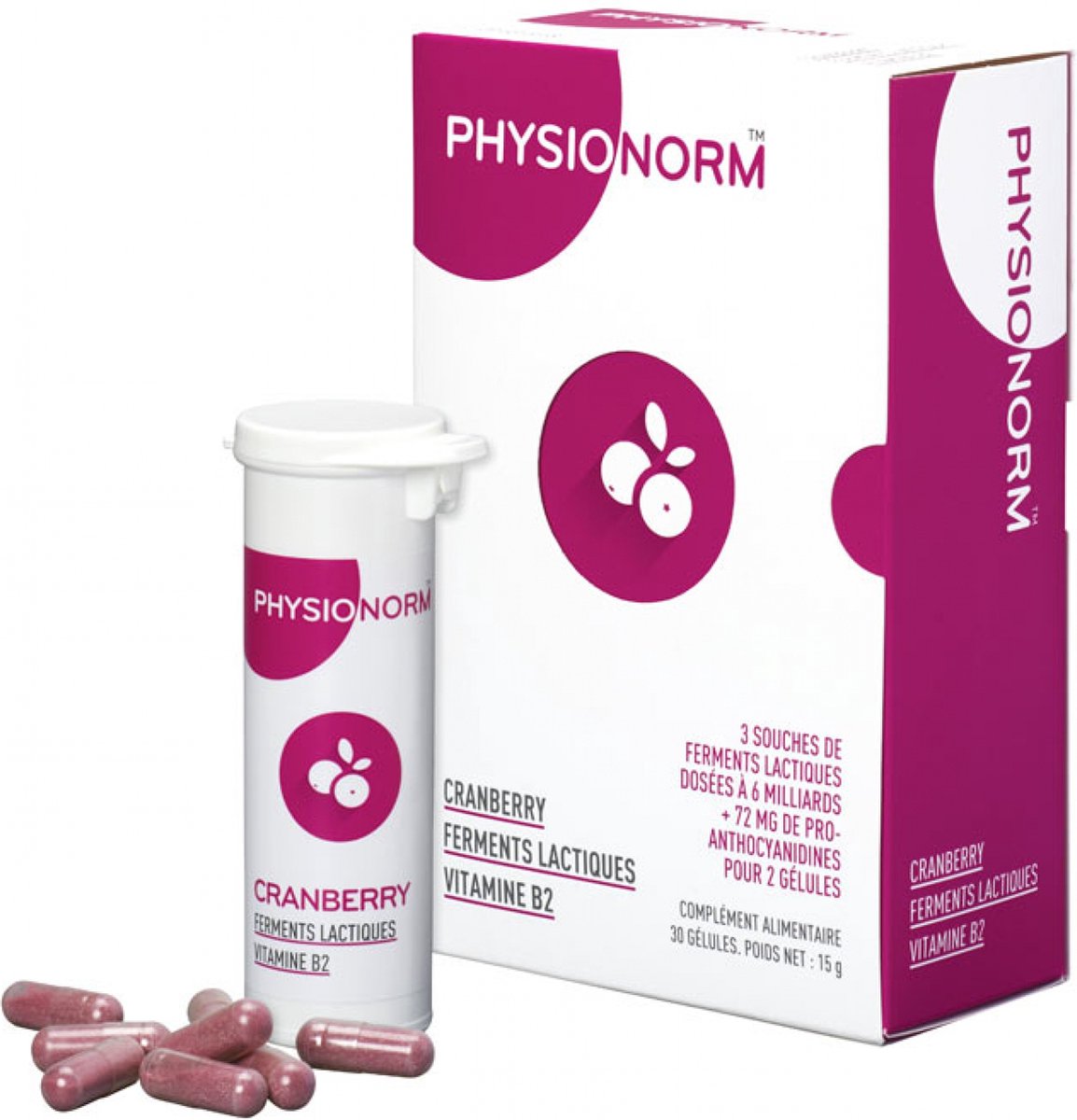 Goedkoopste Laboratoire Immubio Physionorm Veenbessen Melkzuurfermenten Vitamine B2 30 Capsules